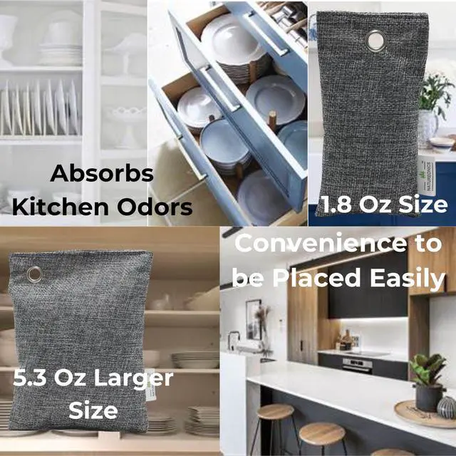 Alt view image 2 of 7 - Charcoal odor absorber, Charcoal Air Purifying Bags, Odor Absorber, Air Purifying Bags for Home, Closet Air Freshener, Odor Eliminator for Car, Shoes & Gym bags. Premium Qulity and a Large Quantity.
