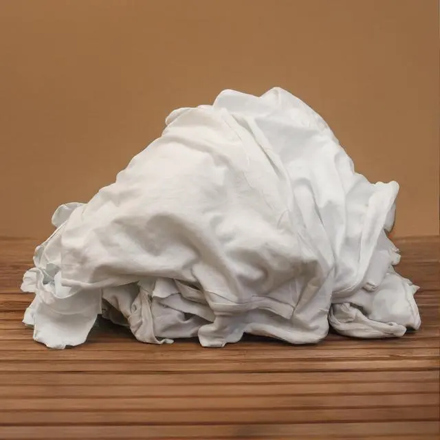 Alt view image 2 of 7 - Tshirt Bag of Rags White (1LB), New, 100% Cotton, Paint Rags and Multipurpose, Kitchen, Auto, Staining Cloth, Shop Towels Bulk, Lint Free Absorbent Washable 18 x 18 in