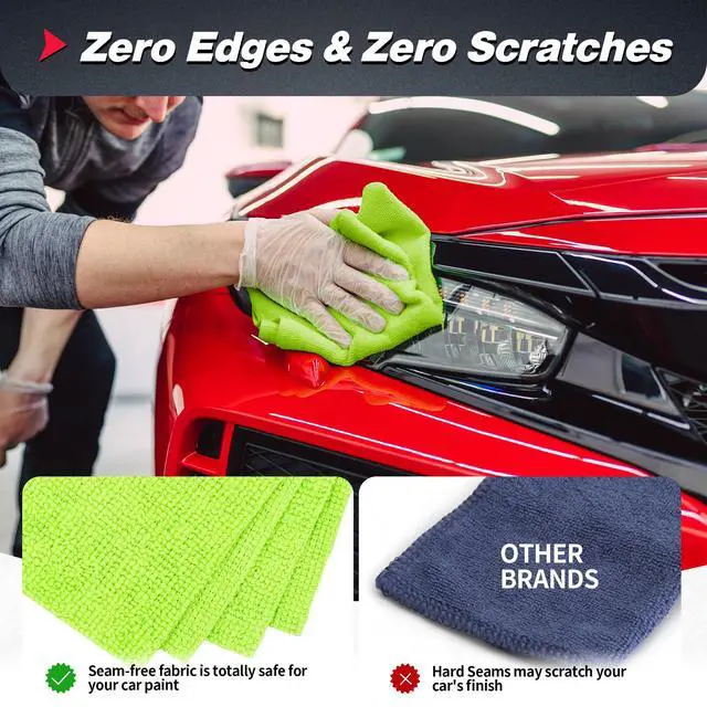 Alt view image 4 of 7 - Microfiber Cleaning Cloth, 100 Pack Shop Towels, Micro Fiber Cloth for Cleaning Car, All-Purpose Absorbent Cleaning Rags for Housekeeping, Dust Cloth for Office, Car Wash Towels, 12inx12in