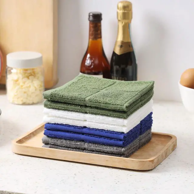 Alt view image 6 of 7 - Dishcloths Kitchen Highly Absorbent Dish Rags 100% Cotton Dish Cloths for Washing Dishes, Cleaning (11 x 11 Inches, 24 pcs, White)