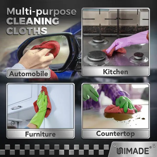 Alt view image 7 of 7 - Microfiber Cleaning Cloth, 24 Pack Reusable Microfiber Towels