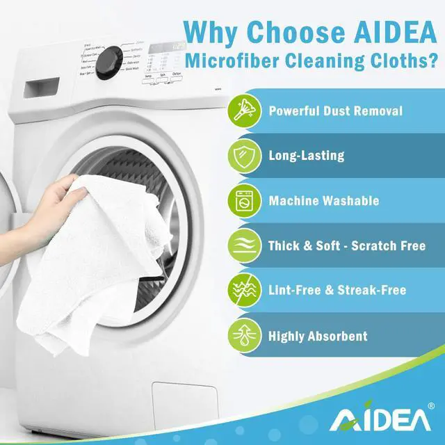 Alt view image 3 of 7 - White Microfiber Cleaning Cloth, 50PK, Cleaning Rags 11.5"x 11.5"