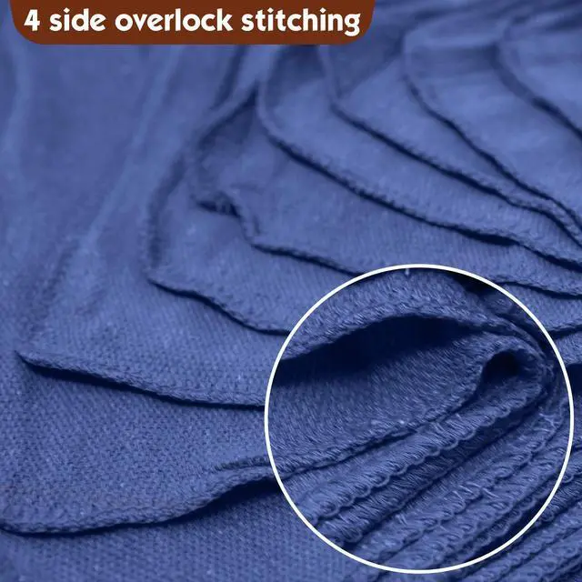 Alt view image 4 of 7 - Shop Towels 50 Pack Cotton Rags Size 14"x14" Commercial Grade (50 Pack, Blue)