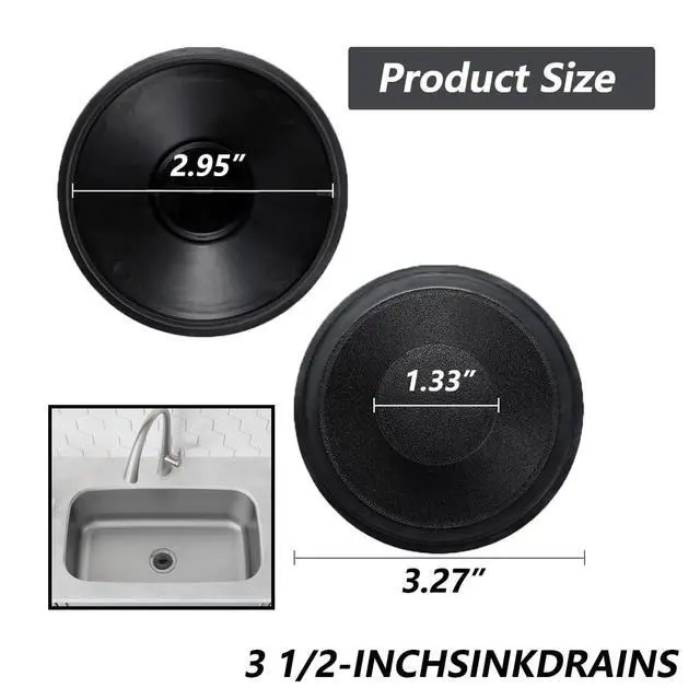 Alt view image 3 of 7 - Sink Stopper Exact Replacement for InSinkErator STP-PL/STPPL for Kitchen Drain Stopper and Garbage Disposal Plug, Compatible with Standard 3-1/2" Drains from Kohler, Waste King, Whirlpool, and More