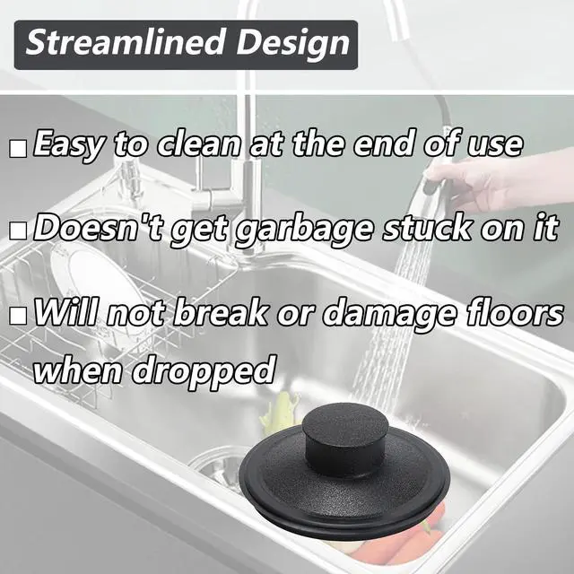 Alt view image 4 of 7 - Sink Stopper Exact Replacement for InSinkErator STP-PL/STPPL for Kitchen Drain Stopper and Garbage Disposal Plug, Compatible with Standard 3-1/2" Drains from Kohler, Waste King, Whirlpool, and More