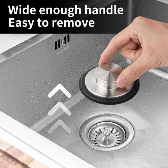 Alt view image 3 of 7 - 2PCS 3.34" Stainless Steel Kitchen Sink Stopper for 3-1/2" Drains