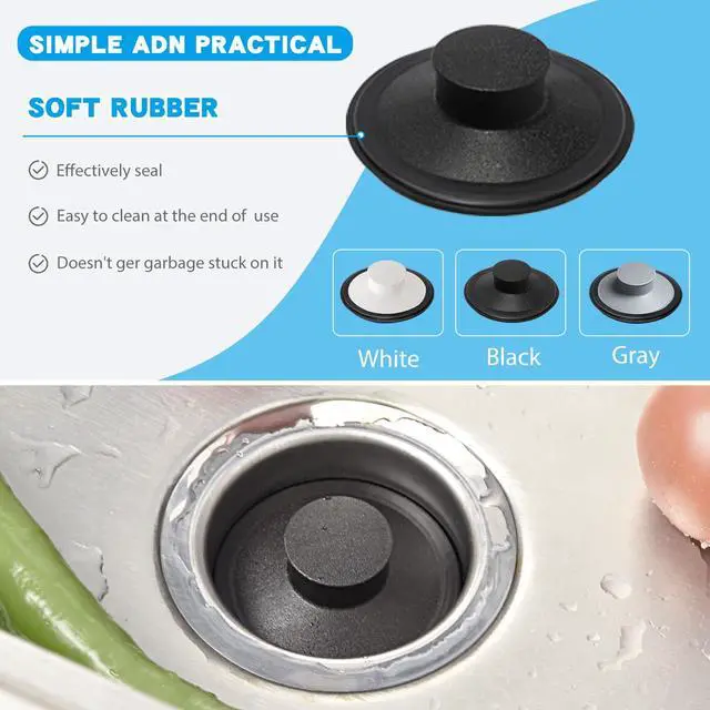 Alt view image 3 of 7 - 3-1/2" Kitchen Garbage Disposal Stopper Universal Drain Plug