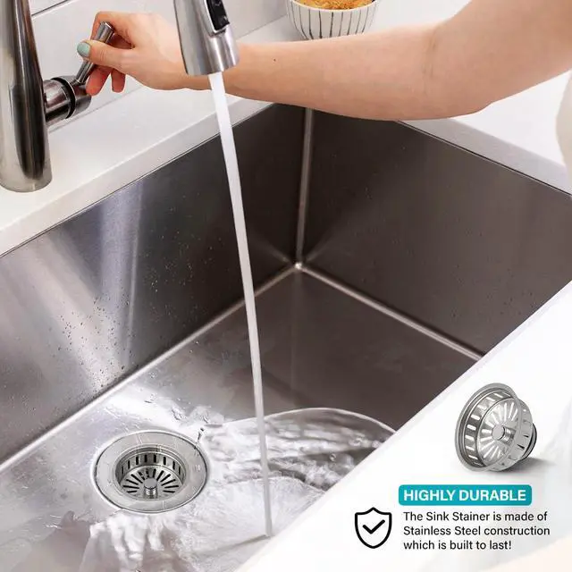 Alt view image 7 of 7 - 97353 Kitchen Sink Basket Strainer Replacement for Kohler Style Drains Stainless Steel Stopper (Can Vary in 2 Styles), 3.5" (Pack of 1)