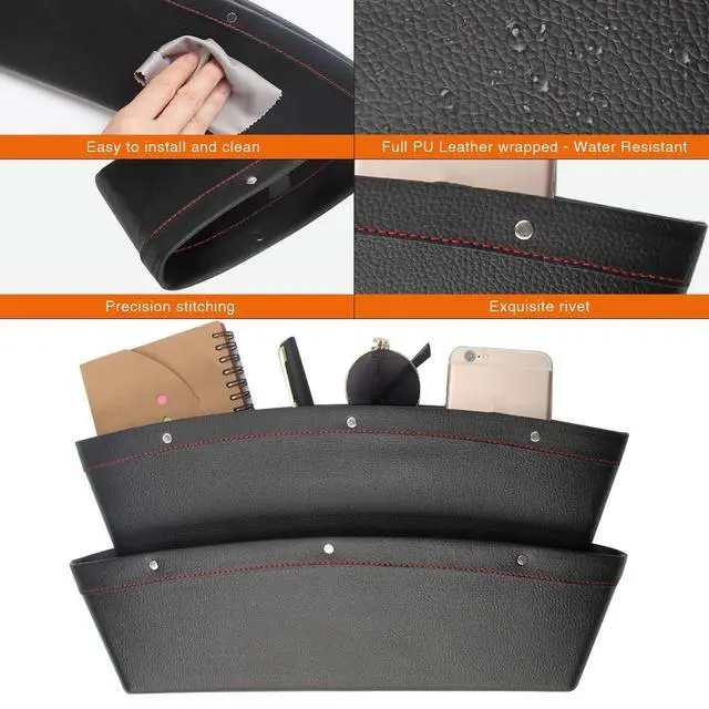 Alt view image 3 of 7 - 2 Set Car Seat Gap Organizer, Car Seat Gap Filler
