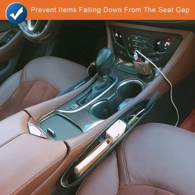 Alt view image 6 of 7 - 2 Set Car Seat Gap Organizer, Car Seat Gap Filler