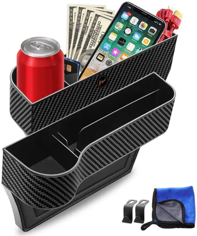 Main image of Car Seat Gap Filler Organizer, 2 Pack Car Console Organizer with Cup Holder