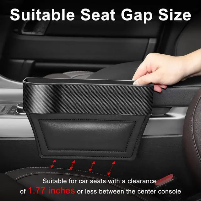 Alt view image 3 of 7 - Car Seat Gap Filler Organizer, 2 Pack Car Console Organizer with Cup Holder