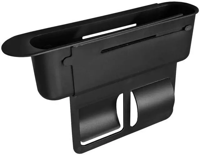 Main image of Car Seat Gap Filler, Multifunctional Car Seat Organizer, Phone Holder Between Seats & Console, Automotive Storage Box Accessories for Keys, Sunglasses, Cards, Phones (Black)