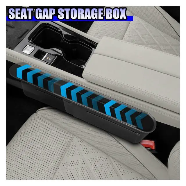 Alt view image 3 of 6 - Car Seat Gap Filler, Multifunctional Car Seat Organizer, Phone Holder Between Seats & Console, Automotive Storage Box Accessories for Keys, Sunglasses, Cards, Phones (Black)