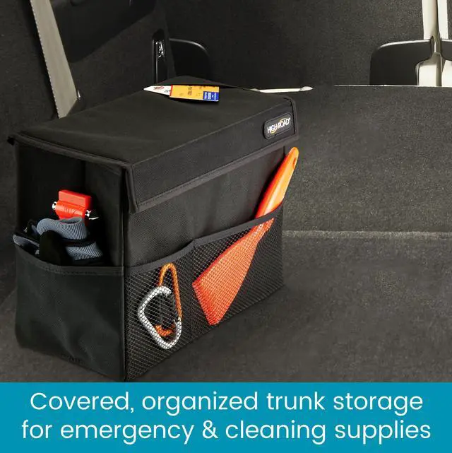 Alt view image 3 of 7 - Carganizer Car Storage Bin with Lid for Front Seat, Back Seat or Trunk