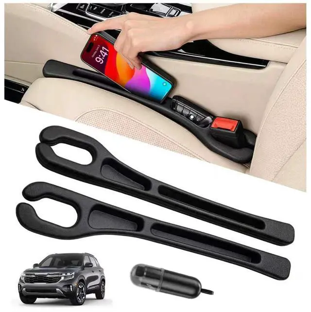 Main image of Car Seat Gap Filler Organizer 2Pack,Car Accessories Plug,Black