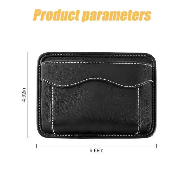 Alt view image 2 of 7 - PU Leather Car Seat Side Pocket Organizer, Black/Flag