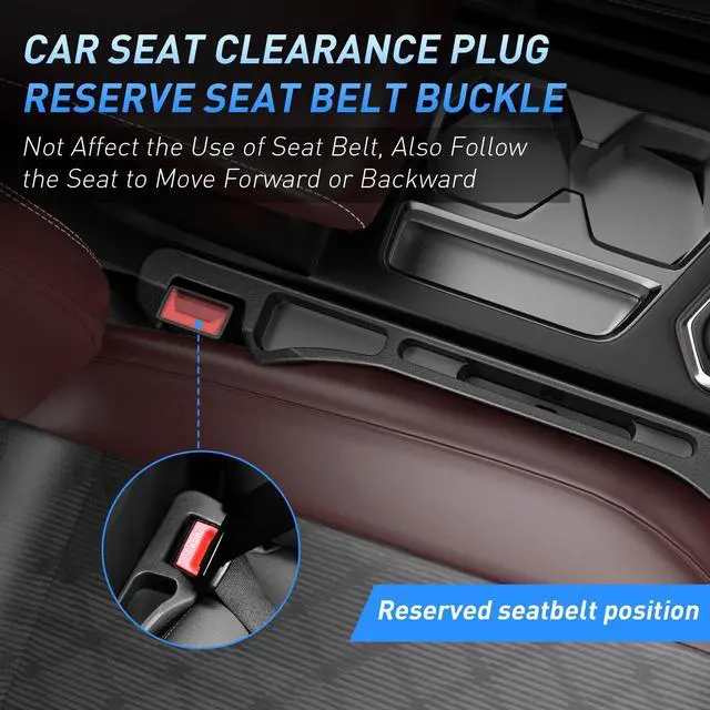 Alt view image 5 of 7 - Car Seat Gap Filler 2Pack, Inserts Between Seats Console with Organizer Storage Upgraded Phone Holder Car Side Seat Gap Fillers Cars Front Seats Fill Plug Car Essentials for Vehicle SUV Truck (Black)