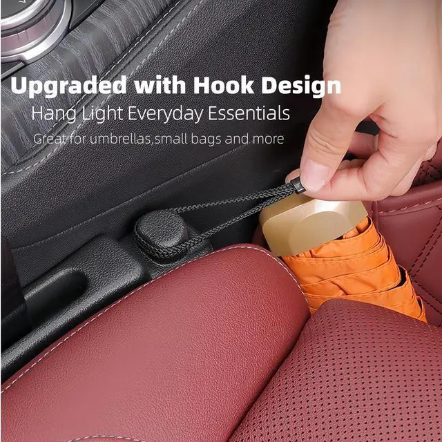 Alt view image 3 of 6 - Car Seat Gap Filler 2 Pack, Upgraded 3-in-1 Car Seat Gap Plug Organizer with Storage Slot & Hook, Universal Fit No-Drop Seat Side Gap Seam Filler Between Seat & Console for Car, SUV, Truck