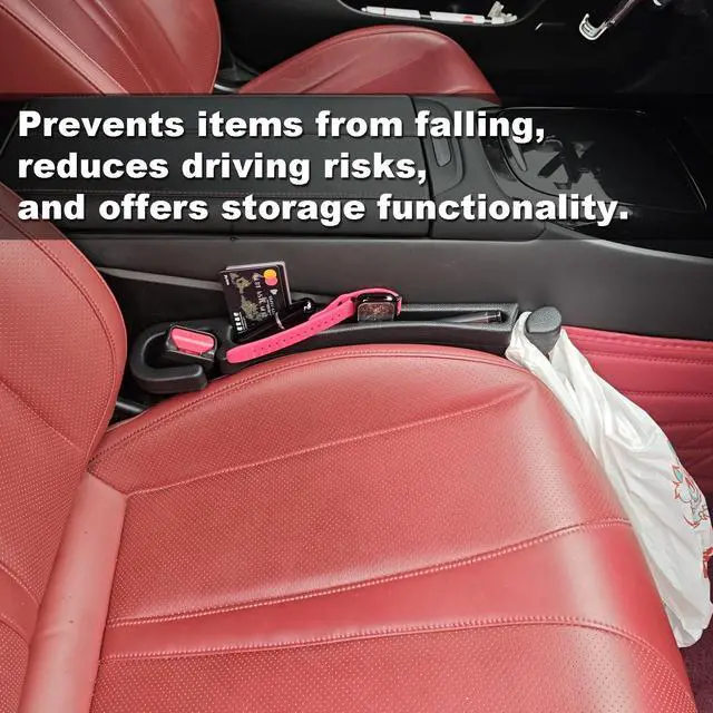 Alt view image 3 of 7 - Car Seat Gap 2pk Filler with Storage, Hook & Emergency Glass Breaker