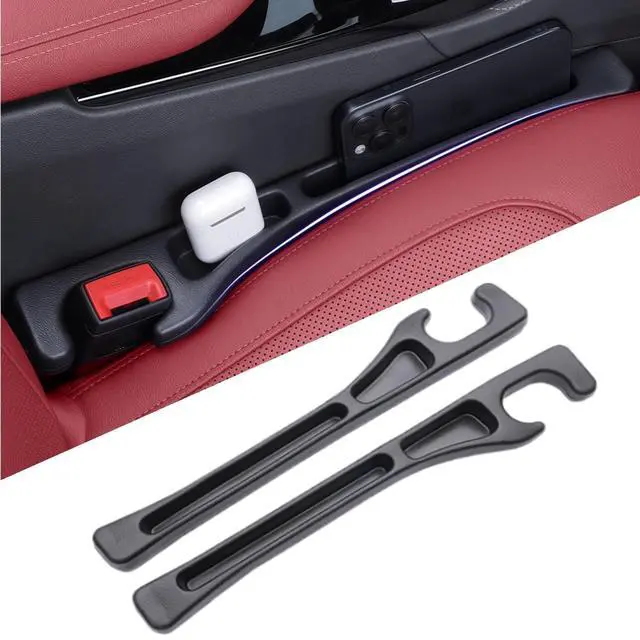 Main image of Car Seat Gap Filler, 2-Pack No-Drop Seat Side Gap Seam Filler Organizer with Phone Holder, Universal Fit Fill The Gap Between Seat & Console, Perfect for Car, SUV, Truck