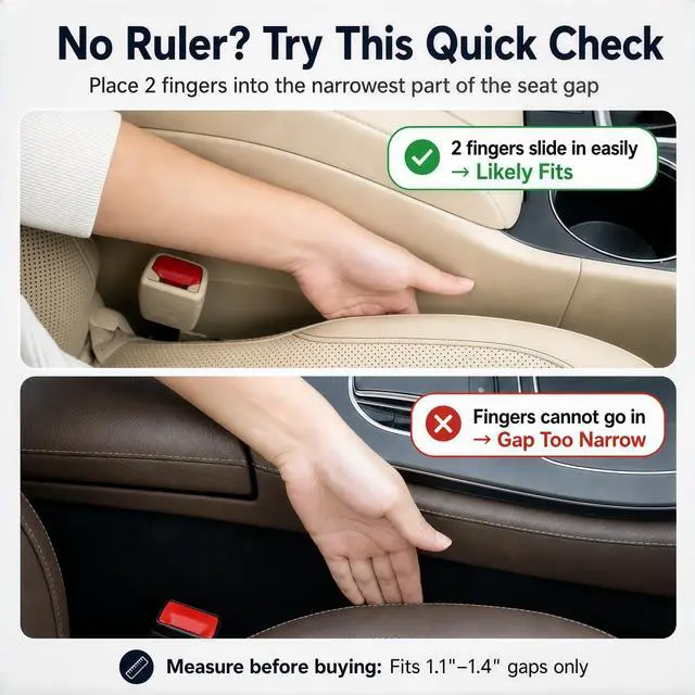 Alt view image 6 of 7 - Car Seat Gap Filler, 2-Pack No-Drop Seat Side Gap Seam Filler Organizer with Phone Holder, Universal Fit Fill The Gap Between Seat & Console, Perfect for Car, SUV, Truck