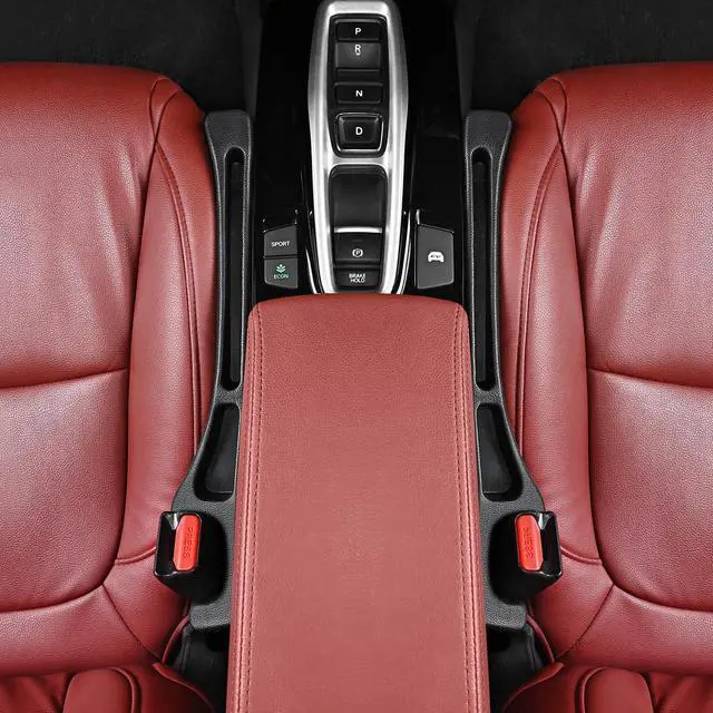 Alt view image 5 of 7 - Car Seat Accessories, Car Seat Gap Filler, Car Organizers and Storage with Phone Holder, Car Interior Accessories Fit Sedan SUV Truck -2PCS Black
