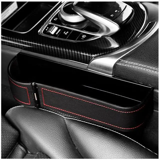 Main image of Car Seat Gap Filler with Cup Holder Expander, Automotive Front Seat Storage with Cup Holder, Console Seat Gap Filler Storage Box for Mug Bottle Keys, Car Accessories (Driver Side)