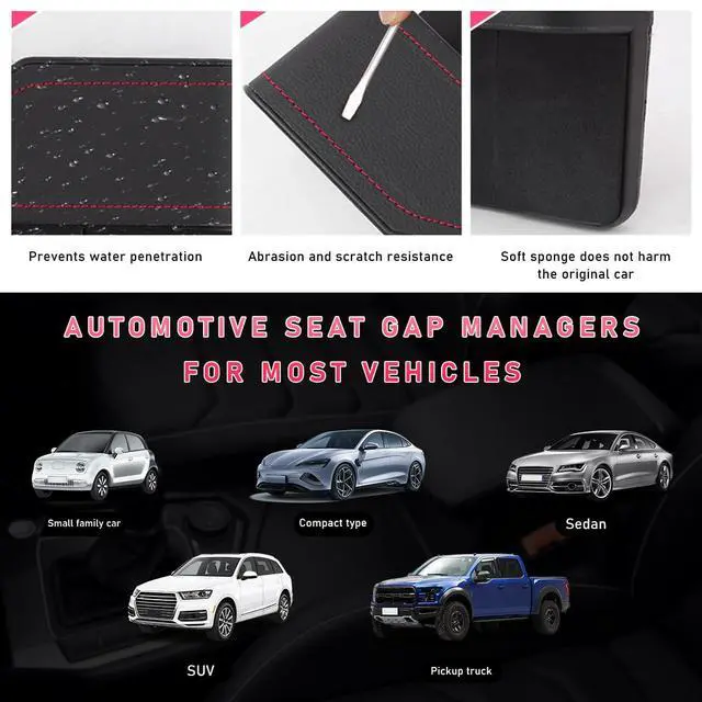 Alt view image 6 of 6 - Car Seat Gap Filler with Cup Holder Expander, Automotive Front Seat Storage with Cup Holder, Console Seat Gap Filler Storage Box for Mug Bottle Keys, Car Accessories (Driver Side)