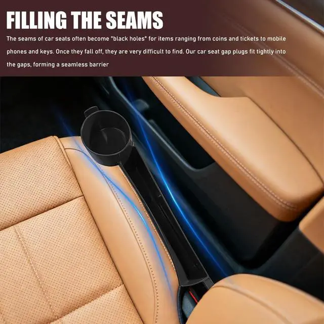 Alt view image 3 of 7 - Car Seat Gap Plug with Storage Slot, Car Seat Gap Filler, 2PCS
