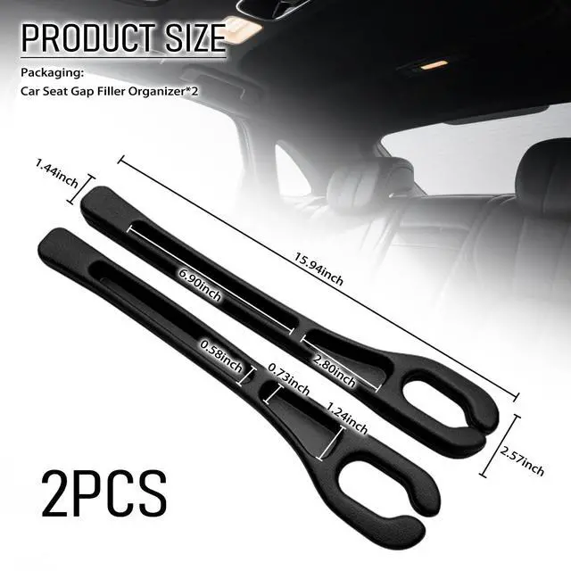 Alt view image 2 of 7 - 2PCS Car Seat Gap Filler Organizer,Soft Car Gap Filler Organizer for Filling Gaps with Storage Slots,Versatile Cars Seat Gaps Fillers Strip Cars Interior Accessories