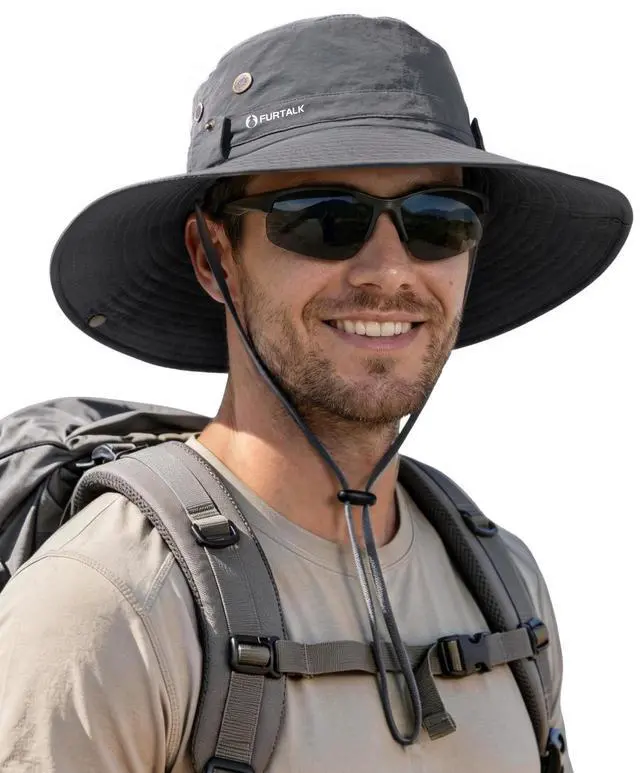 Main image of Sun Hats for Men Fishing Hat UPF Protection Wide Brim Bucket Hat