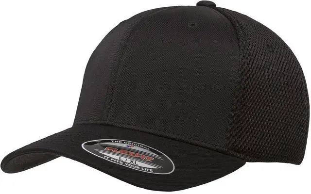 Main image of Unisex Ultrafibre Airmesh Fitted Trucker Hat, Black, Small-Medium