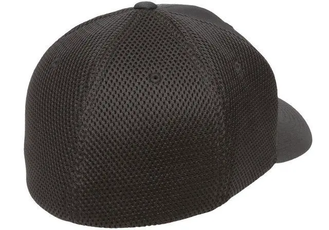 Alt view image 2 of 5 - Unisex Ultrafibre Airmesh Fitted Trucker Hat, Black, Small-Medium