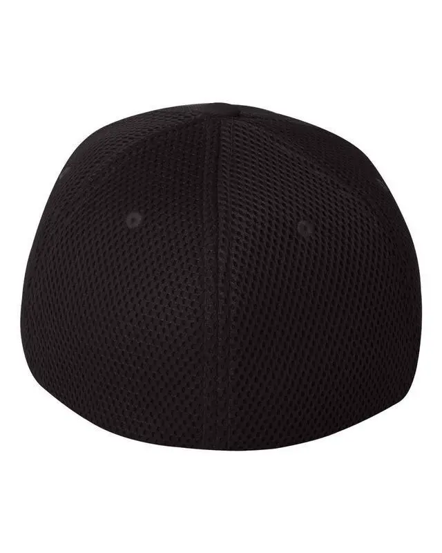 Alt view image 3 of 5 - Unisex Ultrafibre Airmesh Fitted Trucker Hat, Black, Small-Medium