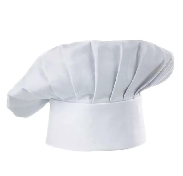 Alt view image 2 of 5 - Chef Hat Adult Adjustable Elastic Baker Kitchen Cooking Chef Cap (White)