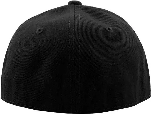 Alt view image 3 of 7 - KNW-2364 BLK (7 5/8) The Real Original Fitted Flat-Bill Mens Hat True-Fit, 9 Sizes & 20 Colors, Black