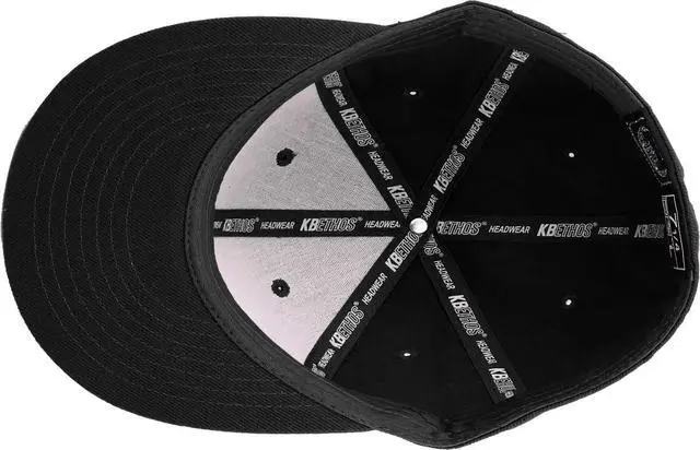 Alt view image 7 of 7 - KNW-2364 BLK (7 5/8) The Real Original Fitted Flat-Bill Mens Hat True-Fit, 9 Sizes & 20 Colors, Black