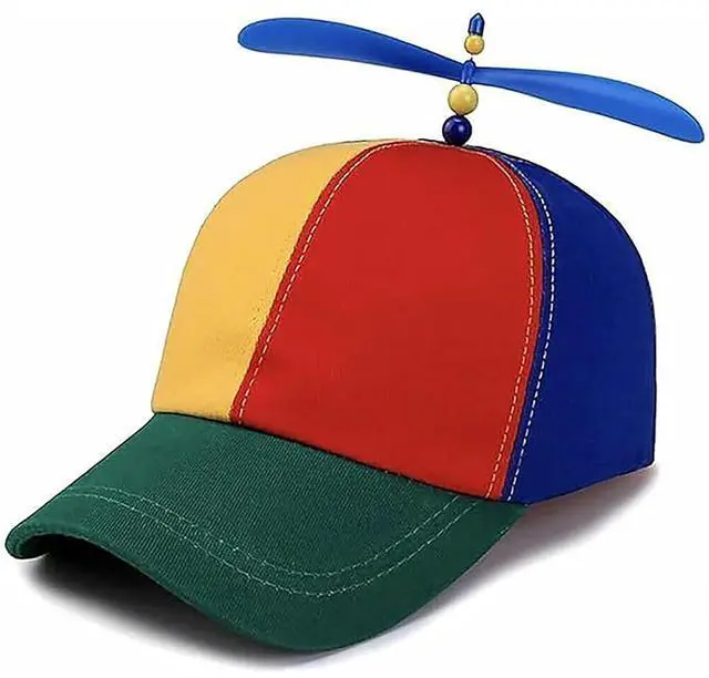 Main image of Colorful Helicopter Baseball Cap: Neutral Adjustable Cute Baseball Helicopter Propeller Cap Snapback Cap