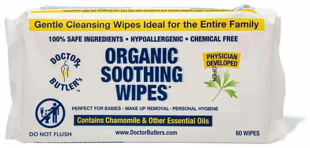 Main image of Soothing All-Purpose Wet Wipes for Sensitive Skin, Made with Organic Bamboo, Face Wipes, and Bathroom Cleanup with Chamomile and Essential Oils* (1 Pack - 60 Count)