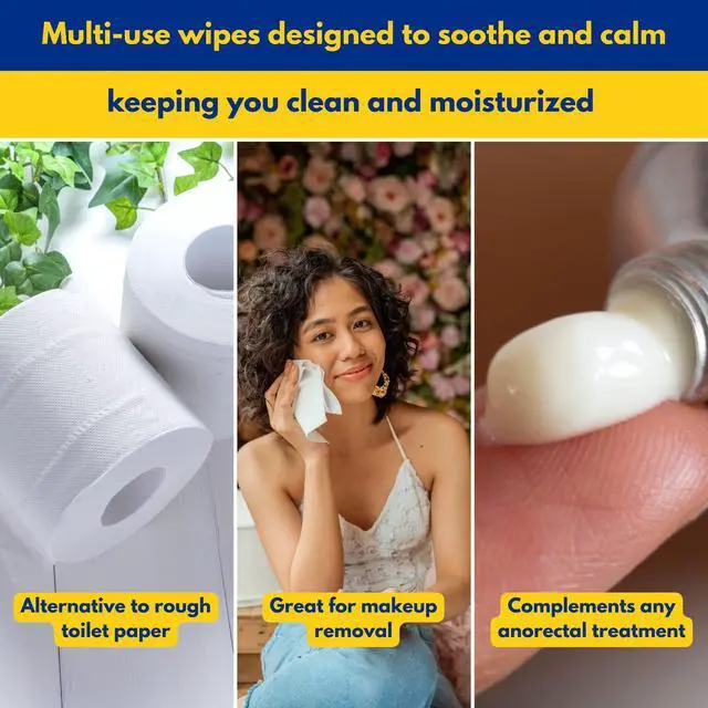 Alt view image 3 of 7 - Soothing All-Purpose Wet Wipes for Sensitive Skin, Made with Organic Bamboo, Face Wipes, and Bathroom Cleanup with Chamomile and Essential Oils* (1 Pack - 60 Count)