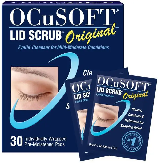 Main image of Lid Scrub Original Eyelid Cleanser - Pre-Moistened Eyelid Wipes for Mild to Moderate Conditions - Eyelid Cleanser to Clean, Comfort & Soothe Irritated Eyelids - 30 Count