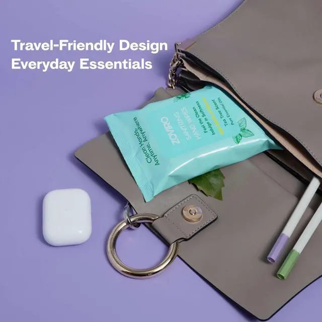 Alt view image 5 of 7 - Hand Sanitizer Wipes, Moisturizing With Tea Tree Essential Oil, Ultra-Soft 100% Viscose, Hand Wipes Travel Size, Tea Tree Scent, 20 Count (Pack of 10)