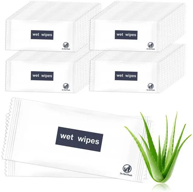 Main image of Individual Hand Wipes, Wet Wipes Individually Wrapped 100 Pack