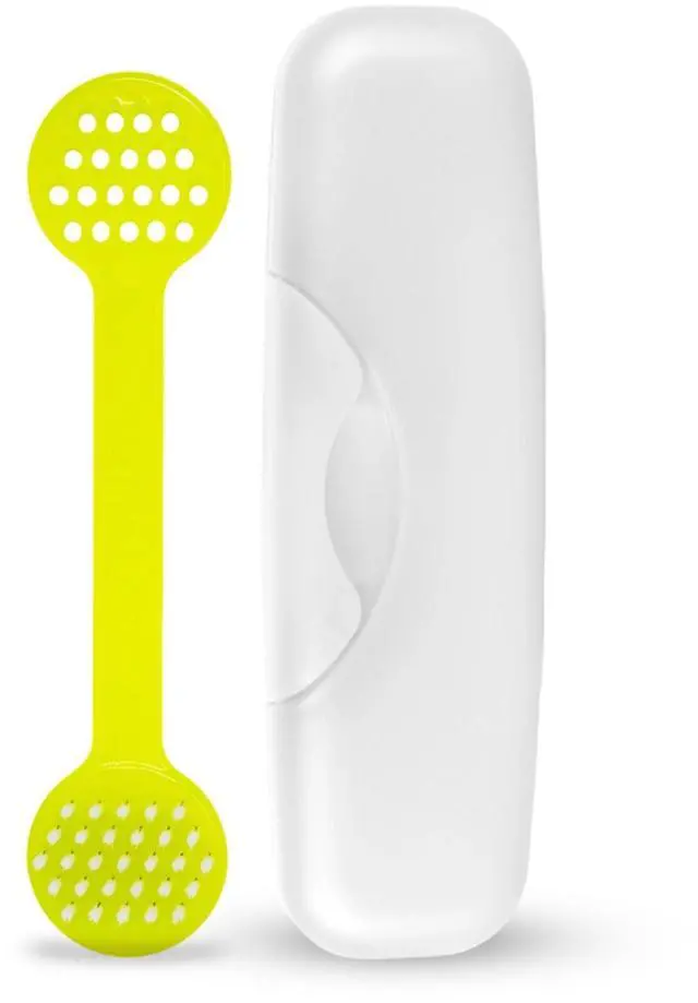Main image of Tongue Cleaner - Professional 2-in-1 Tongue Scraper and Brush for Fresh Breath - BPA-Free and Non-Toxic Oral Care - 1 CT - Yellow