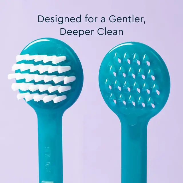 Alt view image 3 of 7 - Tongue Cleaner - Professional 2-in-1 Tongue Scraper and Brush for Fresh Breath - BPA-Free and Non-Toxic Oral Care - 1 CT - Yellow