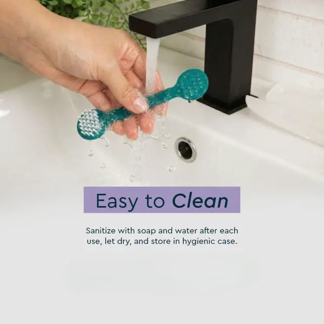 Alt view image 7 of 7 - Tongue Cleaner - Professional 2-in-1 Tongue Scraper and Brush for Fresh Breath - BPA-Free and Non-Toxic Oral Care - 1 CT - Yellow