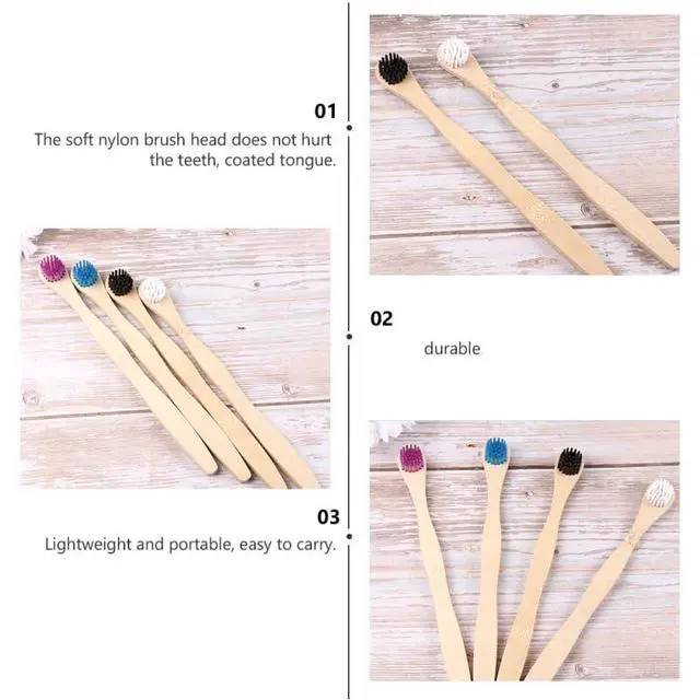 Alt view image 4 of 7 - Tongue Cleaner 4Pcs Set Tongue Scraper and Cleaning Brush Oral Tools for Fresh Breath and Effective Bad Breath Removal Lightweight Portable 7.44In Length