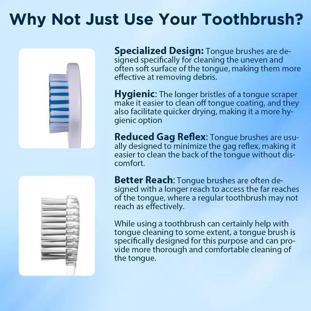 Alt view image 3 of 7 - Tongue Brush (6 Pack), Tongue Cleaner for Adults & Kids, Oral Hygiene Essentials