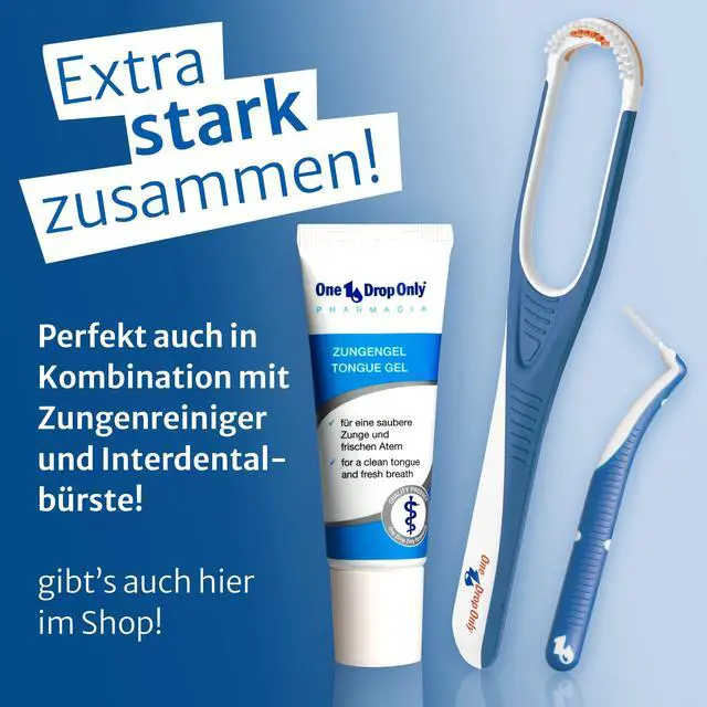 Alt view image 5 of 7 - Pharmacia Tongue Cleaning Set: Tongue Cleaner Brush, Tongue Gel 25ml/ 0.85floz and 10 Dental Picks, German Oral Care